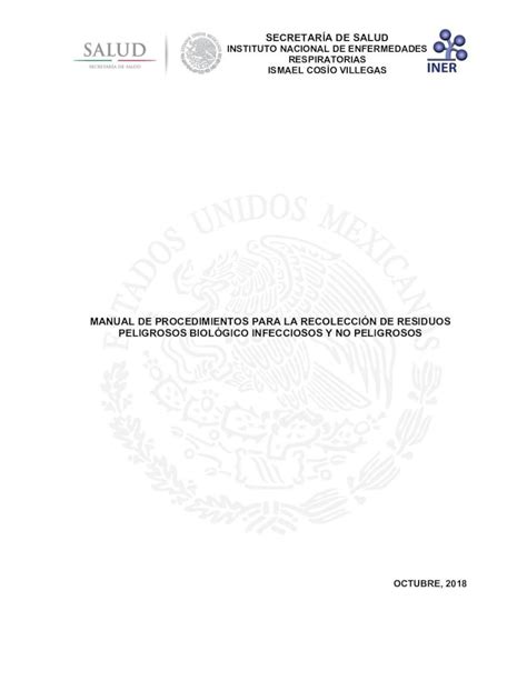 Pdf Manual De Procedimientos Para La Manual De Procedimientos Rev