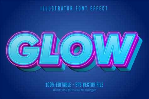 Glow Text D Editable Font Effect Graphic By Mustafa Beksen Creative