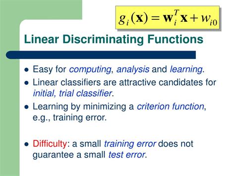 Ppt Linear Discriminant Functions Powerpoint Presentation Free