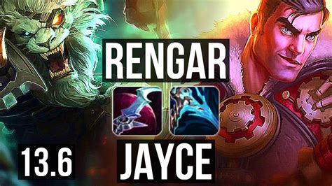 Rengar Vs Jayce Top 13 0 5 Legendary 6 Solo Kills 1100 Games