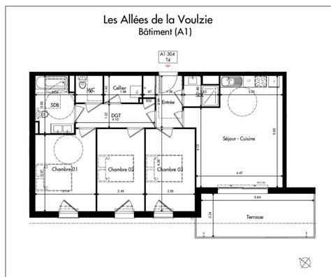 Appartement N°1 A304 Les Allées De La Voulzie T4 De 81 M² à Provins 77