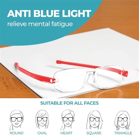 Gafas De Lectura Plegables Flexibles Bloquean La Luz Azul Da Ina Reduce