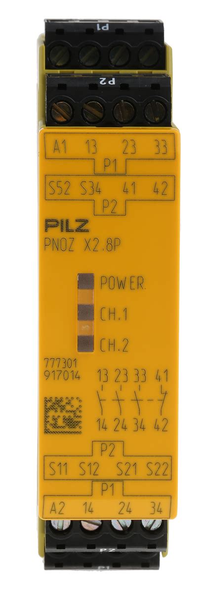 777301 Pilz PNOZ X PNOZ X2 8P Emergency Stop Safety Relay 24V Ac Dc