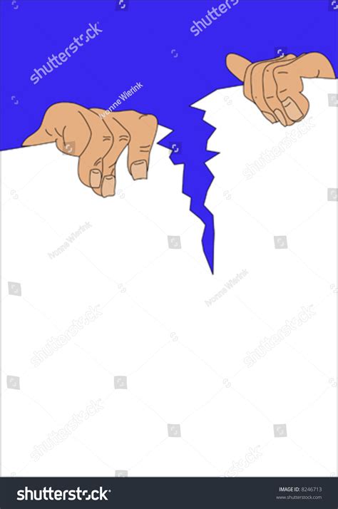 Tear Out The White Paper Stock Vector Illustration 8246713 : Shutterstock