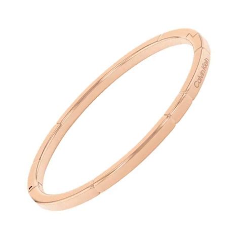 Bracelet Femme Jonc Calvin Klein Soft Squares Acier Dor Rose Joncs