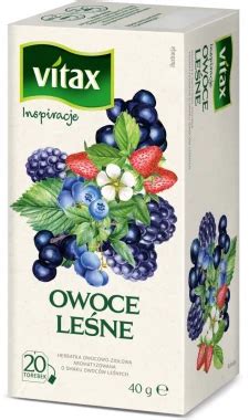 Herbata owocowa w torebkach Vitax Inspirations owoce leśne 20 sztuk x