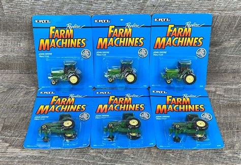 6 - 1/64 Ertl Farm Machines John Deere tractors - Schneider Auctioneers LLC