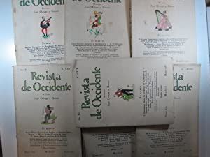 REVISTA DE OCCIDENTE LOTE DE 7 REVISTAS AÑO 1933 by JOSÉ ORTEGA