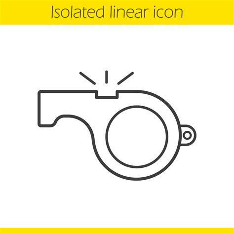 Fluitje Lineaire Pictogram Dunne Lijn Illustratie Contour Symbool