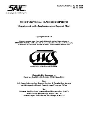 Fillable Online Navyehr Chcs Functional Class Descriptions Supplement