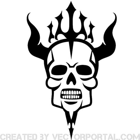 Hell skull artwork Royalty Free Stock SVG Vector