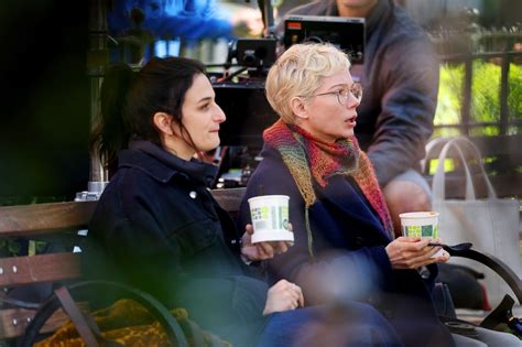 Michelle Williams And Jenny Slate At Dying For Sex Set 03142024 • Celebmafia