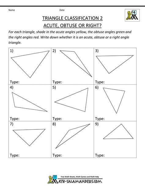 Classifying Triangles Worksheets Pdf Try This Sheet