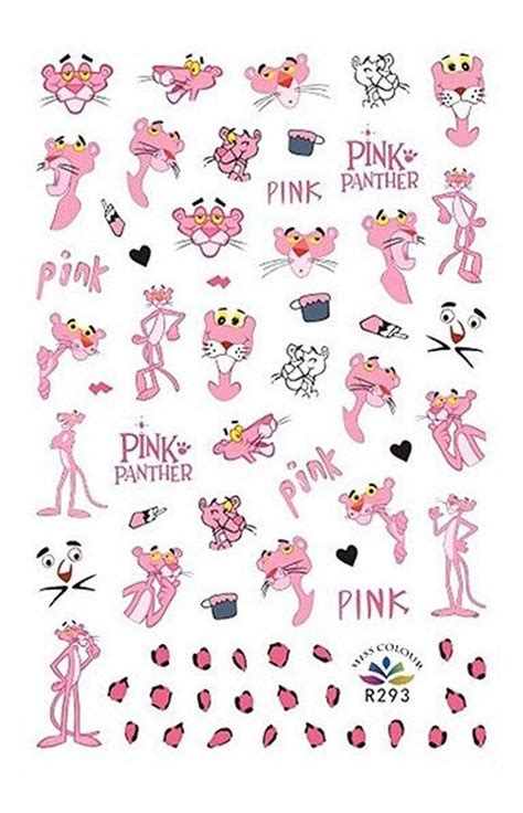 Pink Panther Nail Art Stickers Etsy