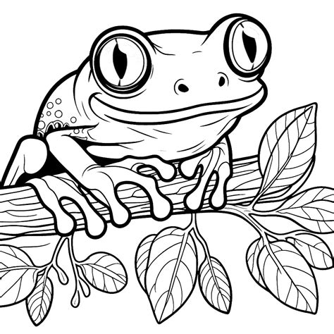 Red Eyed Tree Frog Coloring Pages 5 Coloring Pages Gem