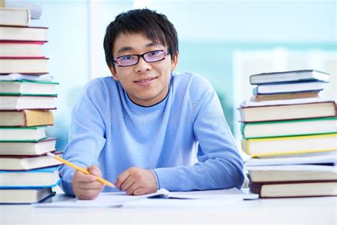 Asian Student Stock Image Image Of Learning Book Clever 34217539