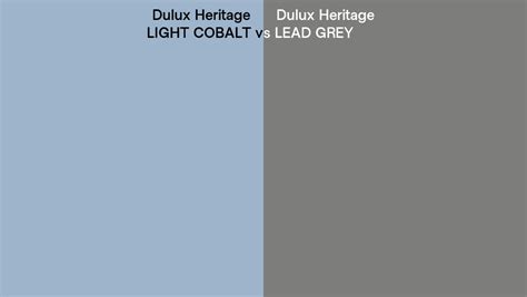 Dulux Heritage LIGHT COBALT Vs LEAD GREY Side By Side Comparison