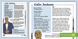 My Favourite Athlete Fact File Template Athlete Fact File