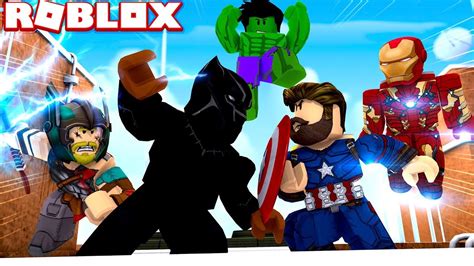 BLACK PANTHER Vs AVENGERS IN ROBLOX Roblox Superhero Simulator YouTube