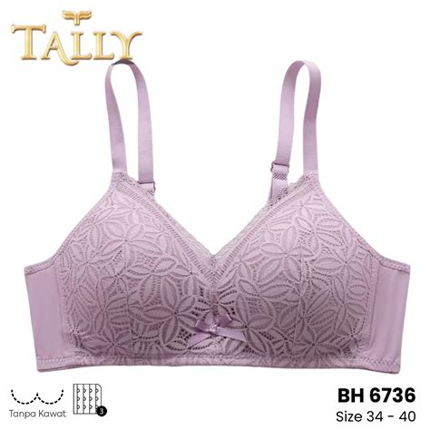 Jual Tally Bh Bra Tanpa Kawat Busa Tipis Bahan Brokat Cup B Kait