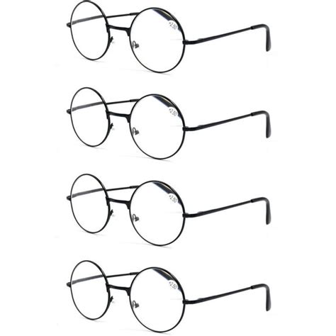 4 Pairs Round Reading Glasses Metal Readers Vintage Mens Womens