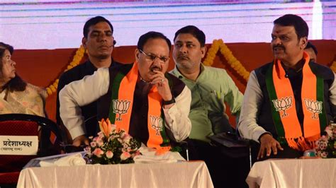 In Photos Bjp President Jp Nadda Visits Mumbai Ahead Of Lok Sabha