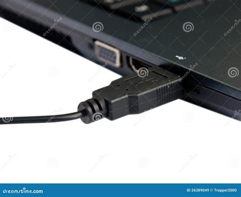 connection port  laptop stock image image  open