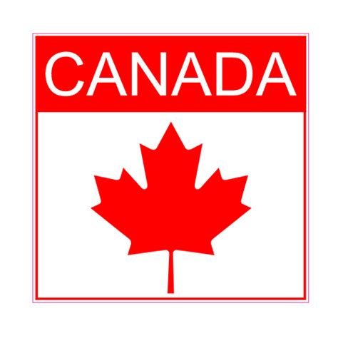 Custom Canada Maple Leaf Square Decal - Sticker Printing