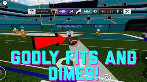 Mobile Qb Passes Godly Fits And Dimes Football Fusion 2 Roblox Youtube