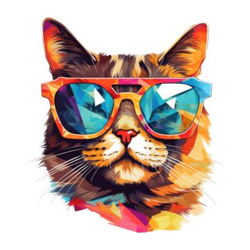 Cat Sunglasses Png Ai Generative Cute Cat Cool Cat Cat Eyes Png