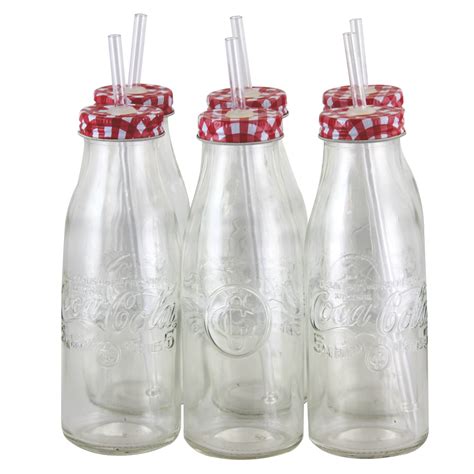 Coca Cola 6 Piece 15 oz Coca Cola Country Classic Bottle Glass Set ...