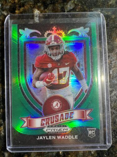 Panini Draft Picks Jaylen Waddle Rookie Crusade Green Prizm Cn