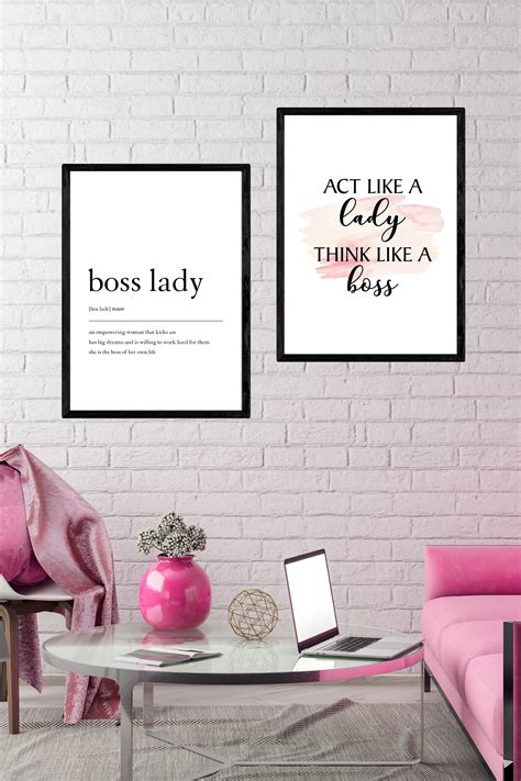 Girl Boss Wall Art Boss Lady Definition Print Boss Babe Wall Etsy Canada