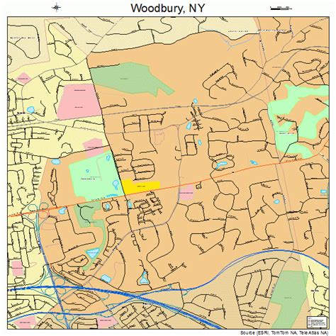 Woodbury New York Street Map 3682744