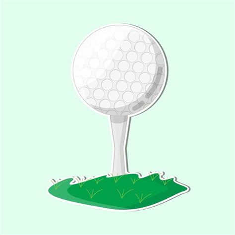 Premium Vector Golf Ball On Grass Vector