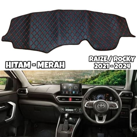 Jual Cover Dashboard RAIZE ROCKY HITAM MERAH 2021 2022 2023 2024