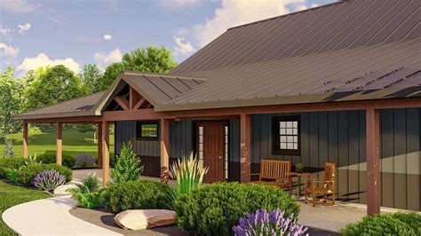 2400 Square Foot One Story Barndominium Style Home Plan 135177gra