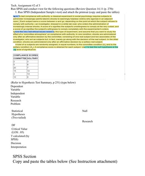 Solved Tech. Assignment \#2 of 3 Run SPSS and conduct t test | Chegg.com