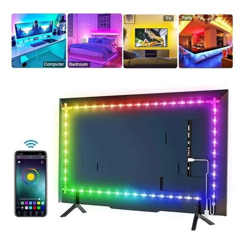 Tiras Led Inteligentes Para Tv - Fita Led Smart RGB Colorida para TV 5 metros com Bluetooth | MadeiraMadeira