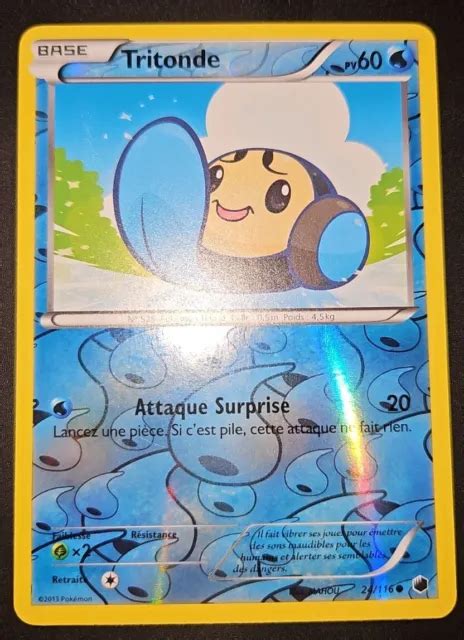 Carte Pokemon Tritonde Reverse Glaciation Plasma Nm Fr Eur