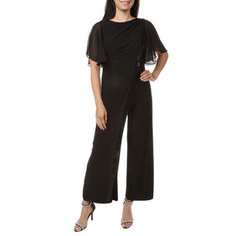 Msk Wide Leg Wrap Front Jumpsuit With Sequin Trim At Von Maur