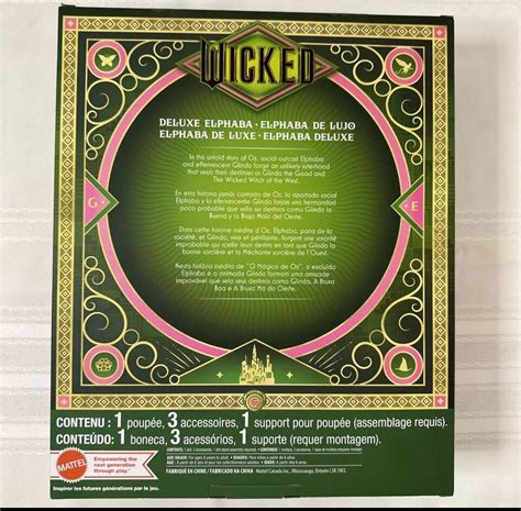 Mattel Wicked Movie Deluxe Elphaba Doll Error Box Misprint Ebay