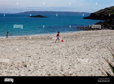 Shell Beach Herm Island Stock Photo Alamy