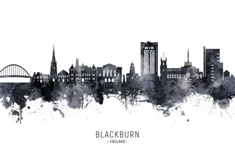 Skyline Von Blackburn England Michael Tompsett Als Kunstdruck Oder