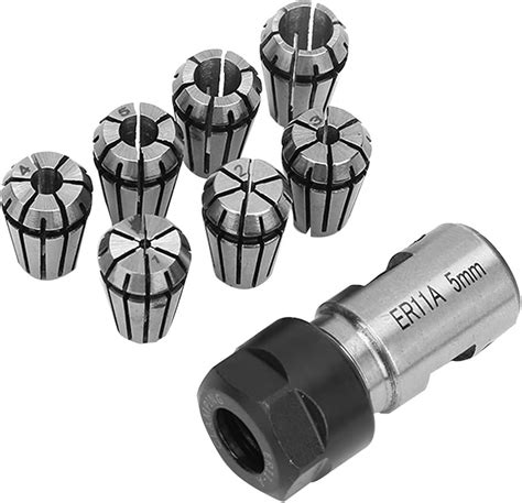 Spring Collet Set 7PCS ER11 5mm Motor Shaft Holder Extension Rod ER11