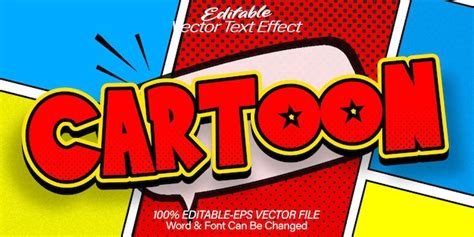 Effet De Texte Vectoriel De Dessin Animé éditable Alphabet Comic Manga