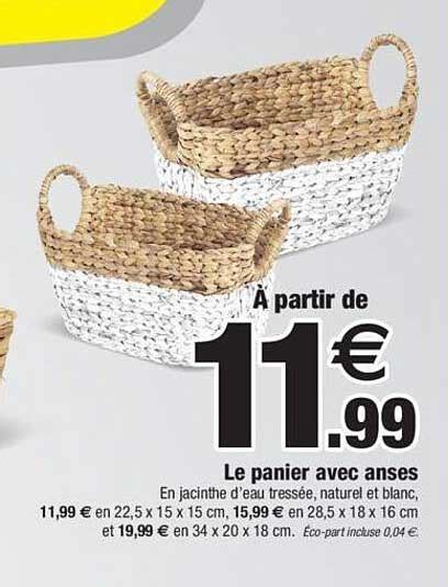 Promo Le Panier Avec Anses Chez Bazarland ICatalogue Fr