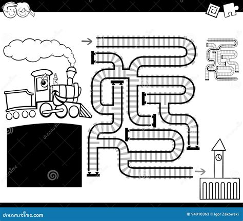 Printable Train Mazes For Kids