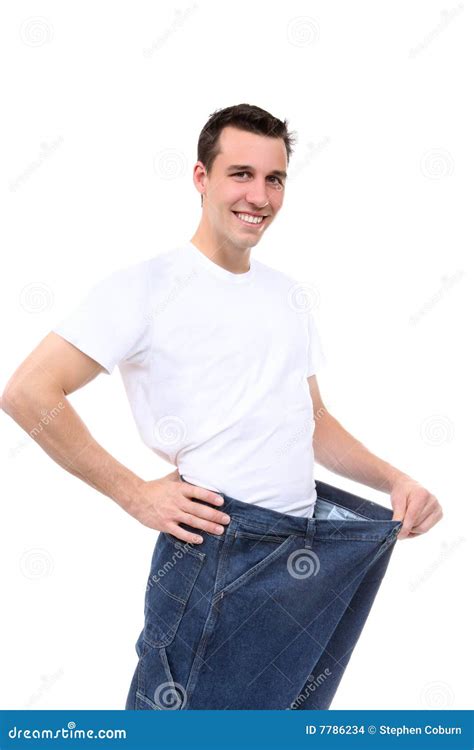 Man Weight Loss stock photo. Image of measure, person - 7786234