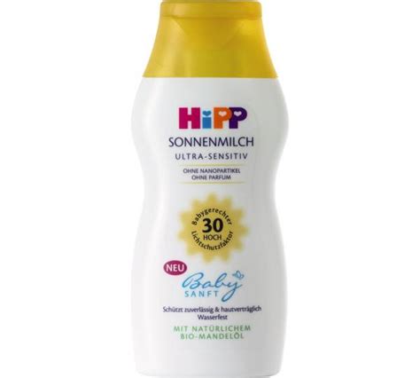 HiPP Sonnenmilch Ultra Sensitiv Baby Sanft LSF 30 Im Test 1 9 Gut